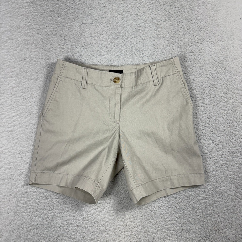 Talbots Women’s 2P Relaxed Chino Shorts 6" (W29x6) Tan Grey Golf Stretch